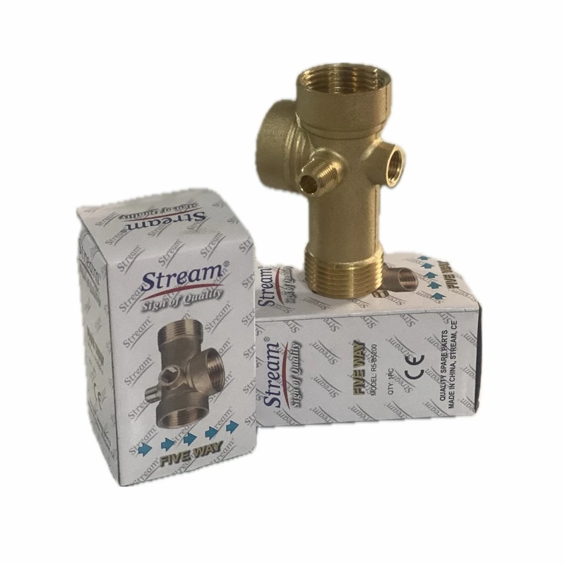 پنچ راهی استریم مدل برنجی کد  R5-B5190A
